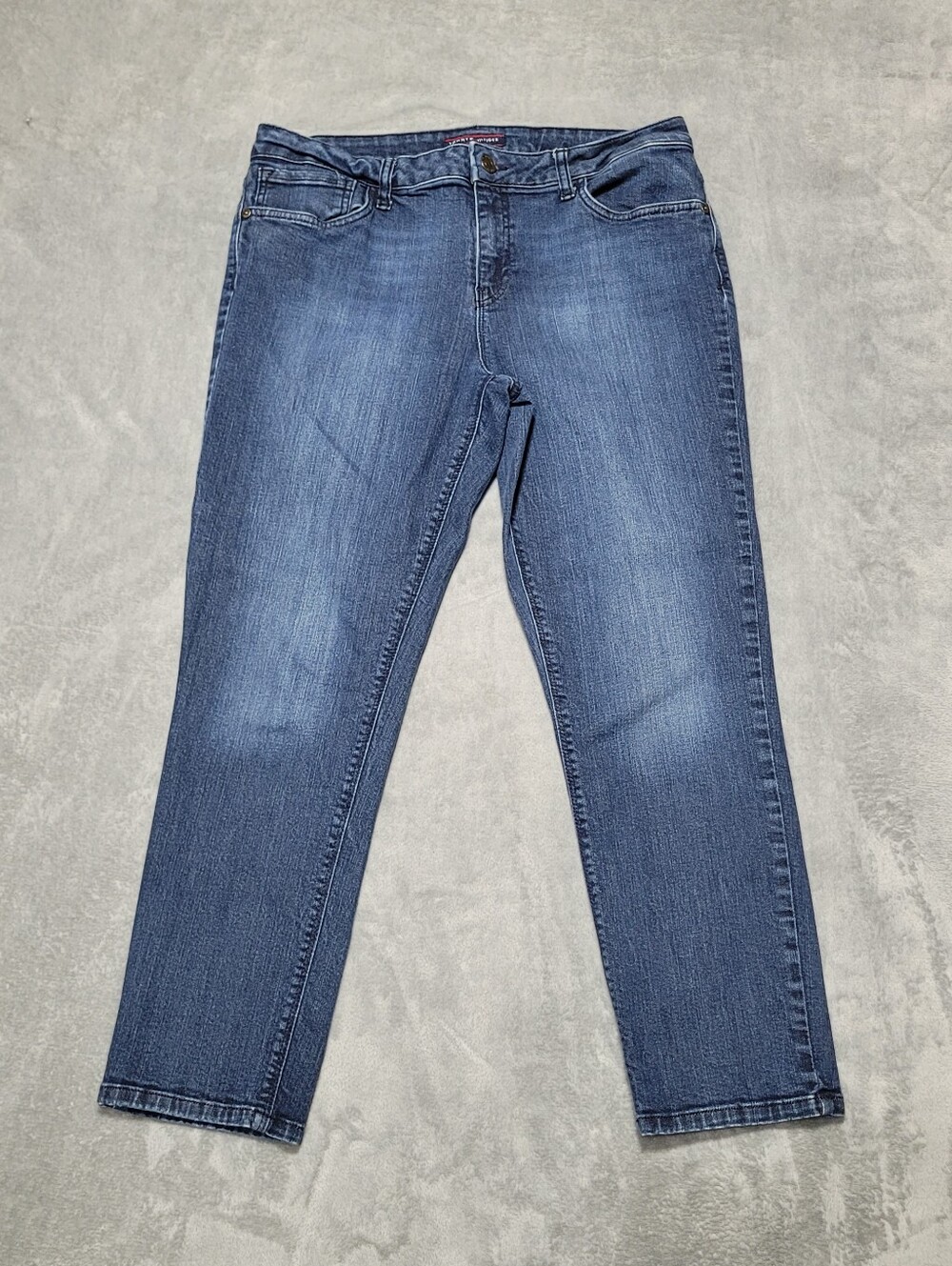 Tommy Hilfiger Blue Dark Wash Mid-Rise Skinny Denim Jeans Women's Size 12R